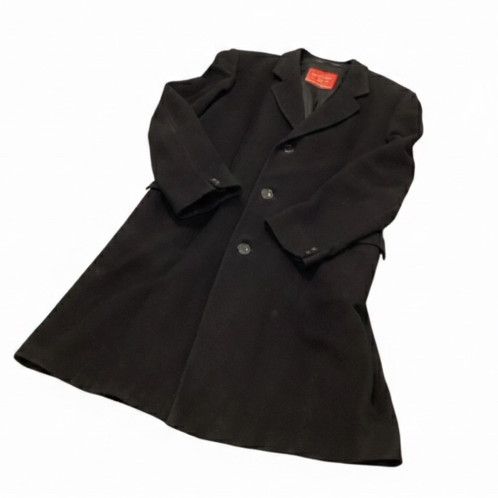 Men’s Black Cashmere Overcoat